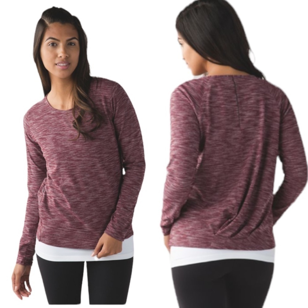 Lululemon &go City Pullover Heathered Bordeaux Drama 4
